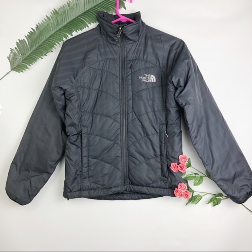 The north face puffer windbreaker zip up jacket